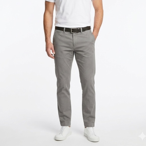 J.Crew Bowery Slim Stretch Chino Pants Gray Men's 30x32 Cotton Elastane
